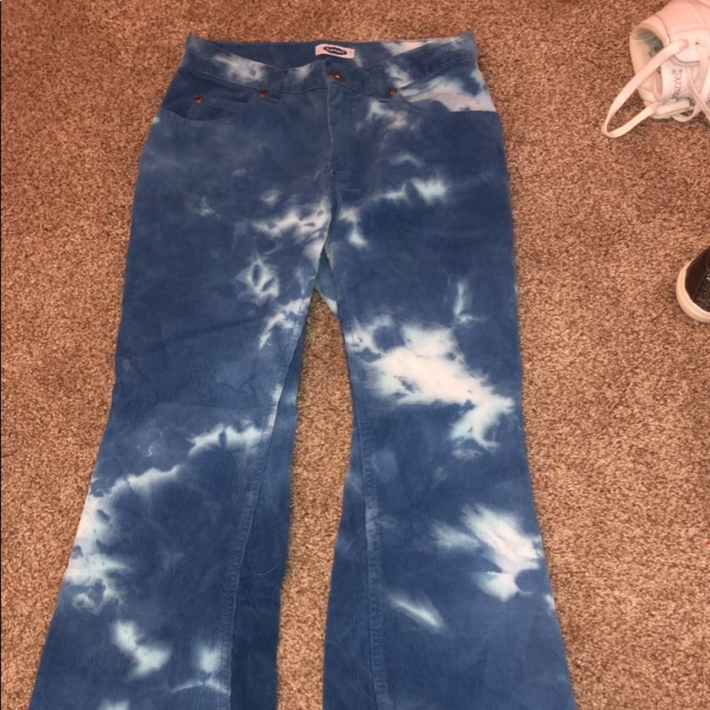 Girls flare tie dye jeans
